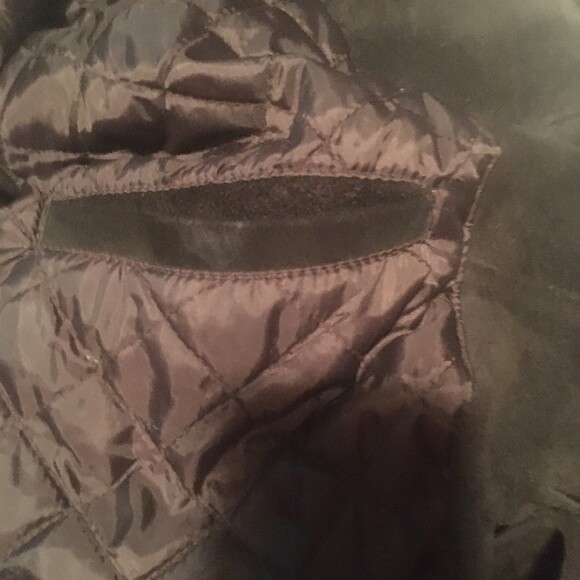 Merona coat Mens Large chocolate brown genuine suede leather lined oversized - Picture 4 of 8